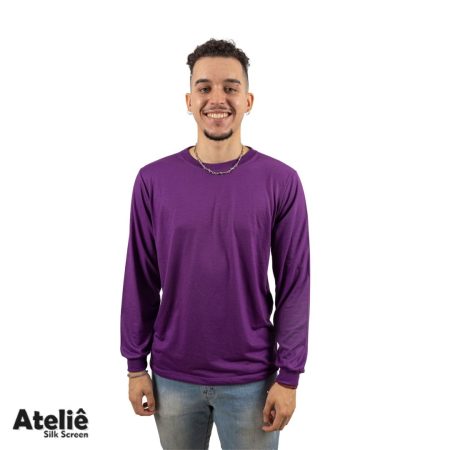 Camiseta Básica Manga Longa Malha Fria PV - Ateliê Silk Screen