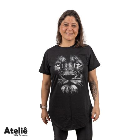 A Camiseta Long Line Feminina - Ateliê Silk