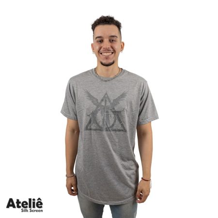 A Camiseta Long Line Masculino - Ateliê Silk