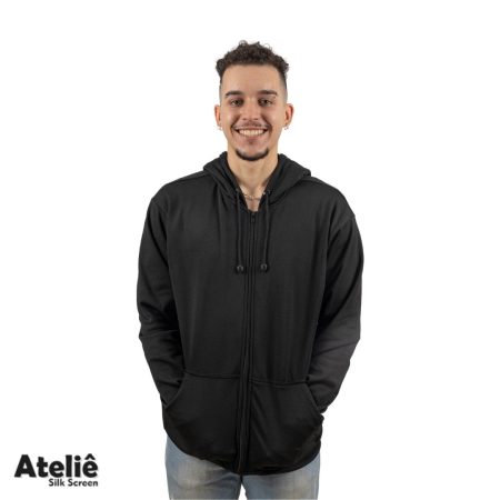 O Moletom Flanelado Unissex com Zíper e Gorro - Ateliê Silk